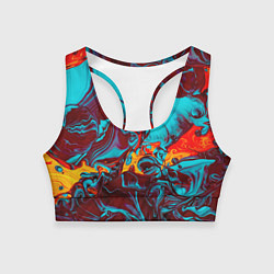 Топик спортивный женский Каляка-маляка, цвет: 3D-принт