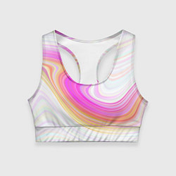 Топик спортивный женский Abstract gradient lines, цвет: 3D-принт