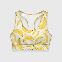 Топик спортивный женский Банановый Рай Лета, цвет: 3D-принт