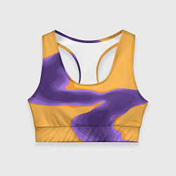 Топик спортивный женский Фиолетовая река, цвет: 3D-принт