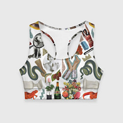 Топик спортивный женский Underground vanguard pattern fashion 2088, цвет: 3D-принт