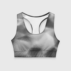 Топик спортивный женский В серых тонах абстрактный узор gray abstract patte, цвет: 3D-принт