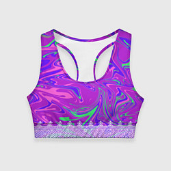 Топик спортивный женский Славянская рубаха с разводами, цвет: 3D-принт