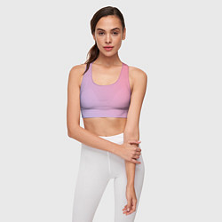 Топик спортивный женский Градиент - розовая пастель, цвет: 3D-принт — фото 2
