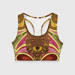 Топик спортивный женский Изображение лисы, цвет: 3D-принт