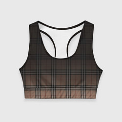 Топик спортивный женский Tartan gradient, цвет: 3D-принт