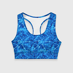 Топик спортивный женский Синий лёд - текстура, цвет: 3D-принт