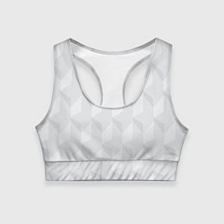 Топик спортивный женский Абстрактная серая геометрическая текстура, цвет: 3D-принт