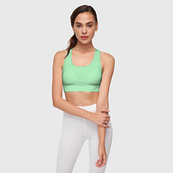 Топик спортивный женский Мятный радуга, цвет: 3D-принт — фото 2