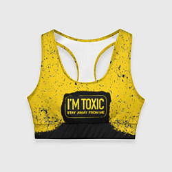 Топик спортивный женский Toxic, цвет: 3D-принт