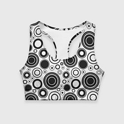 Топик спортивный женский Абстрактные круги, цвет: 3D-принт