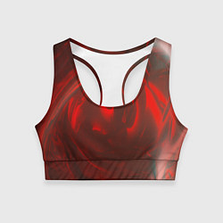 Топик спортивный женский Темно красные волны, цвет: 3D-принт