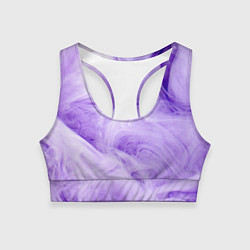 Топик спортивный женский Абстрактный фиолетовый облачный дым, цвет: 3D-принт