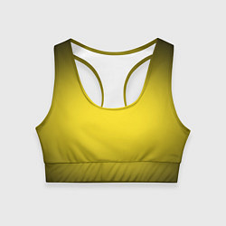 Топик спортивный женский Желтый градиент, цвет: 3D-принт