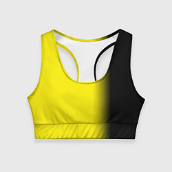 Топик спортивный женский И черный и желтый, цвет: 3D-принт