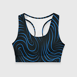 Топик спортивный женский Волны в стиле зебра, цвет: 3D-принт