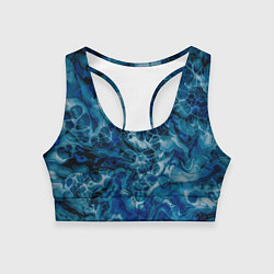 Топик спортивный женский Тёмный магический лёд, цвет: 3D-принт