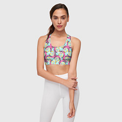 Топик спортивный женский Круговой паттерн, цвет: 3D-принт — фото 2