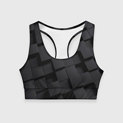 Топик спортивный женский Металлические плитки хром, цвет: 3D-принт
