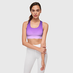 Топик спортивный женский Фиолетово-сиреневый градиент, цвет: 3D-принт — фото 2
