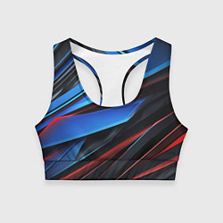 Топик спортивный женский Объемные элементы абстракция, цвет: 3D-принт