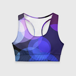 Топик спортивный женский Цветные диски, цвет: 3D-принт