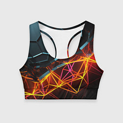 Топик спортивный женский Разломленные плитки, цвет: 3D-принт
