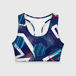 Топик спортивный женский Текстурный грандж, цвет: 3D-принт