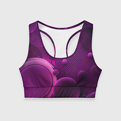 Топик спортивный женский Фиолетовые шары, цвет: 3D-принт