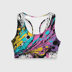 Топик спортивный женский Топливные узоры, цвет: 3D-принт