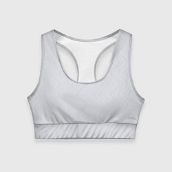 Топик спортивный женский Волны светло-серый, цвет: 3D-принт