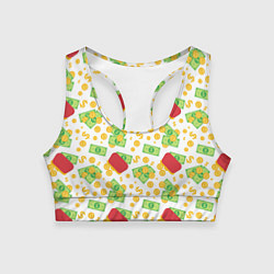 Топик спортивный женский Cash, цвет: 3D-принт