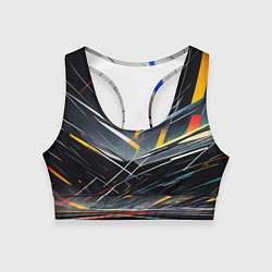 Топик спортивный женский Безграничные трещины, цвет: 3D-принт