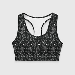 Женский спортивный топ Black style pattern