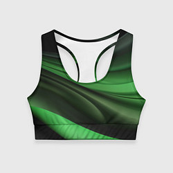 Топик спортивный женский Темная зеленая текстура, цвет: 3D-принт