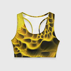 Топик спортивный женский Yellow background, цвет: 3D-принт