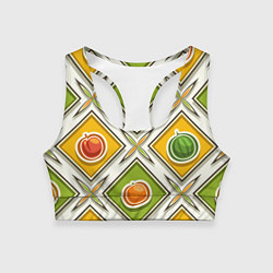 Женский спортивный топ Fruits and berries pattern