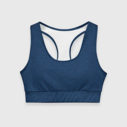 Топик спортивный женский Мелкая синяя плитка текстура, цвет: 3D-принт