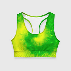 Топик спортивный женский Тай-дай Солнечный луч, цвет: 3D-принт
