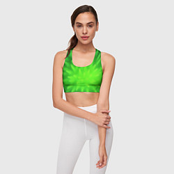 Топик спортивный женский Зеленый взрыв, цвет: 3D-принт — фото 2