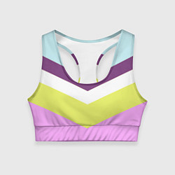Топик спортивный женский Спортивный цвет семидесятых, цвет: 3D-принт