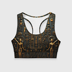Женский спортивный топ Паттерн в древне-египетском стиле