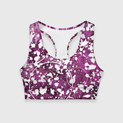 Топик спортивный женский Абстракция - круги на пурпурном, цвет: 3D-принт