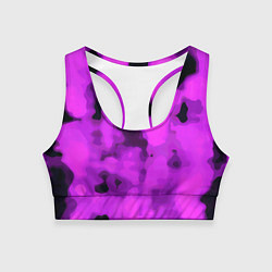 Топик спортивный женский Узор фиолетовая нежность, цвет: 3D-принт