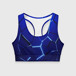 Топик спортивный женский Плиты неоновые, цвет: 3D-принт