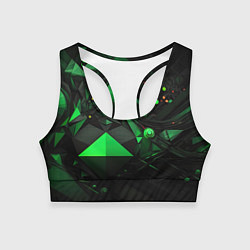Женский спортивный топ Абстрактный лабиринт зелени