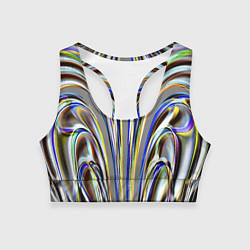 Женский спортивный топ Струйчатый перламутровый узор