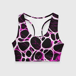 Топик спортивный женский Розовая морская волна, цвет: 3D-принт