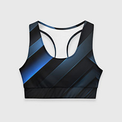 Топик спортивный женский Синий хаос, цвет: 3D-принт