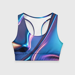 Топик спортивный женский Сплав металла голографический, цвет: 3D-принт